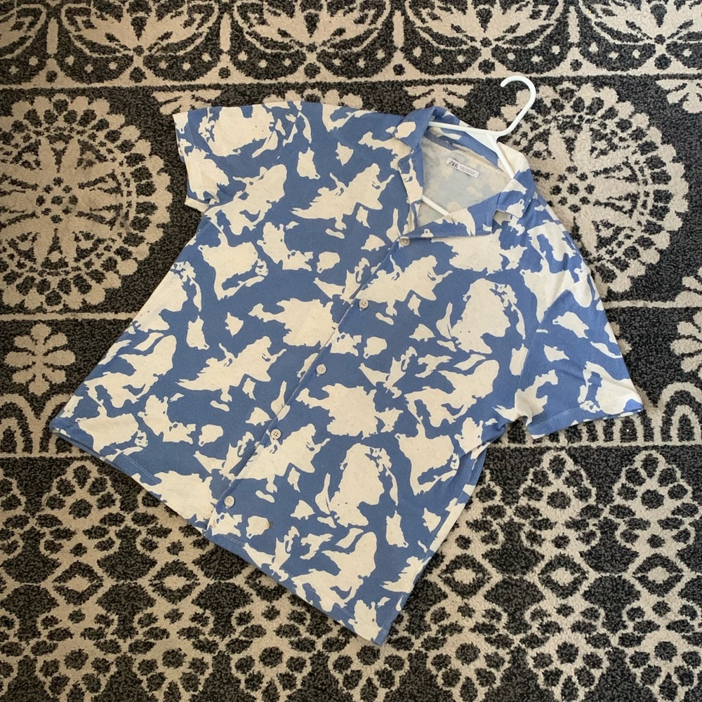 blue print button up